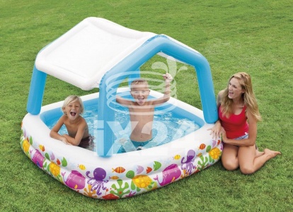 Надувной детский бассейн "Sun Shade Pool" 157х157х122см Intex 57470